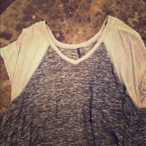 Free People Short Sleeve Baseball Tee